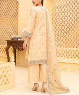 Beige Embroidered 3Piece Suit