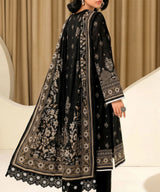 Black Unstitched 3PC Suit Shirt Back View