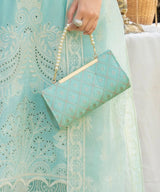 Blue Embroidered Unstitched 3PC lawn suit