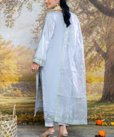 Blue Embroidered Unstitched 3PC Suit