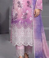 Light Pink Embroidered Unstitched Suit Embroidery Detail