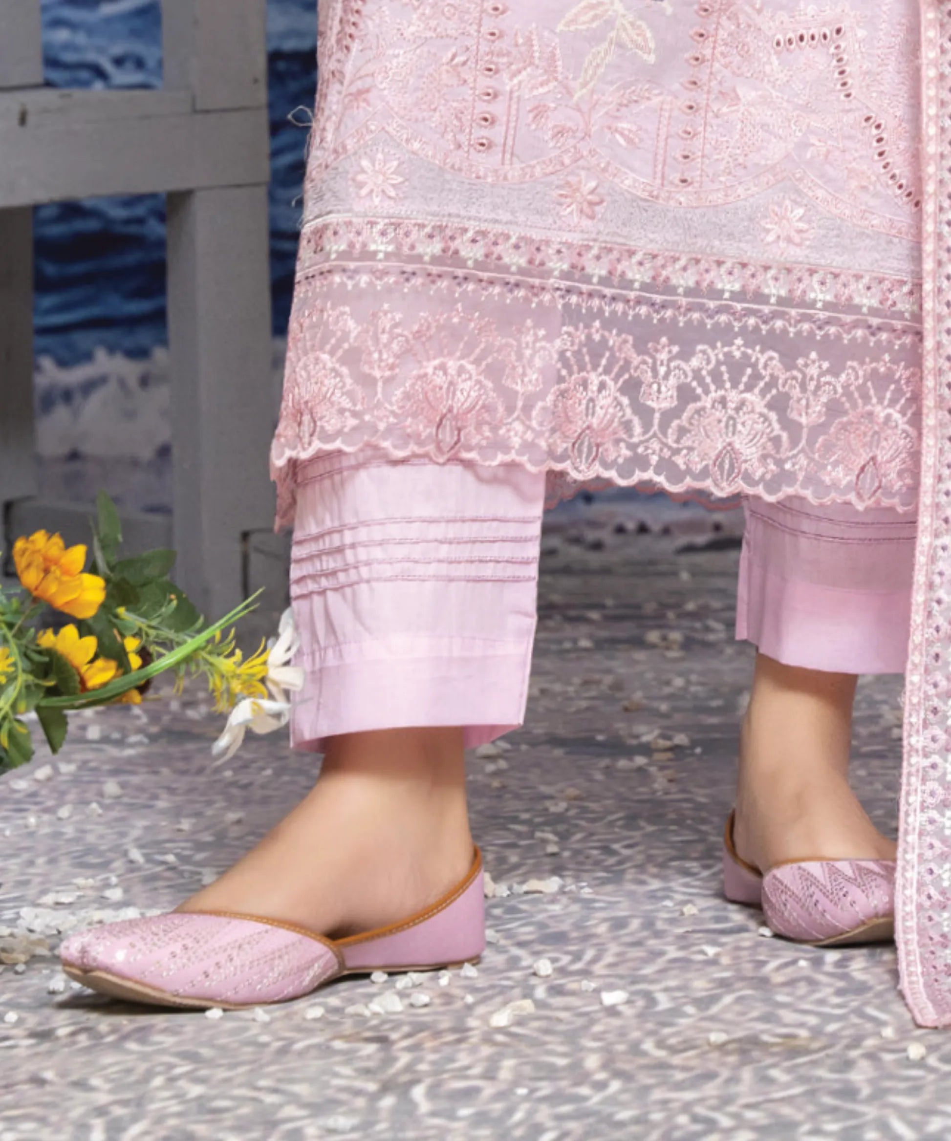 Light Purple Matching Sandal Close Up