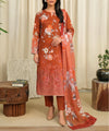 Red Unstitched 3PC Suit Shirt Back View