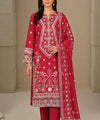 Red Embroidered 3Piece Suit Full View 1