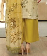 Yellow Unstitched 3PC Suit Trouser Fabric Quality