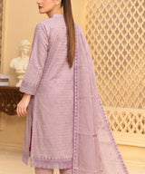 Zenia Light Purple Embroidered 3Piece Suit Full View
