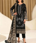 Aaria Black Embroidered 3Piece Suit Full View