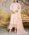 Beige Pink Embroidered Unstitched 3PC Suit
