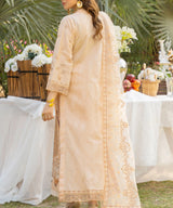 Beige Embroidered Unstitched 3PC Suit