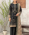 Black Embroidered 3 Piece Suit Full Sitting View