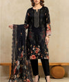 Black Unstitched Embroidered 3 Piece Suit