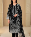 Black Embroidered 3Piece Suit Full View 1
