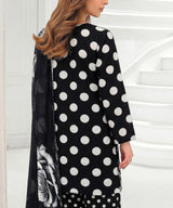 Black Embroidered Unstitched 3 Piece Suit
