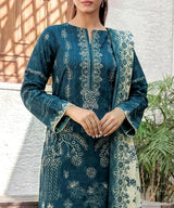 Firefly Embroidered Unstitched Suit Neck line Embroidery