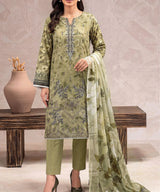 Green Embroidered 3Piece Suit Full View