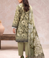 Green Embroidered Unstitched Suit Back Design