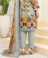 Grey Embroidered Suit Plain Trouser Fabric