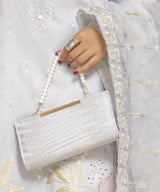Grey Matching Handbag Purse Close Up