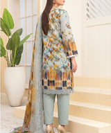 Grey Unstitched Embroidered Suit Back Design