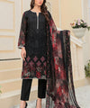 Husna Black Embroidered 3 Piece Suit Full View