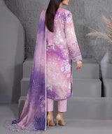 Light Pink Embroidered Unstitched Suit Back Design