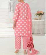 Light Pink Embroidered Unstitched Suit Back Design