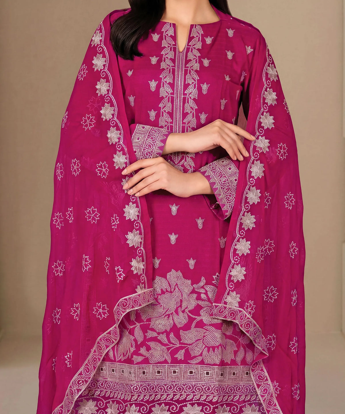 Magenta Unstitched Premium Fabric Texture