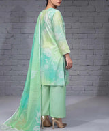 Mint Green Embroidered Unstitched Suit Back Design
