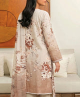 Multicolor Unstitched 3PC Suit Dupatta Pattern Detail