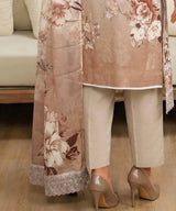 Multicolor Unstitched 3PC Suit Dupatta Pattern Detail