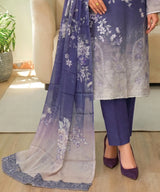 Navy Blue Unstitched Premium Fabric Texture