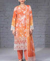 Peach Embroidered 3 Piece Suit Full View
