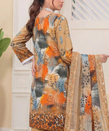 Peru Embroidered Unstitched Suit Back Design