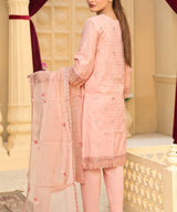 Pink Embroidered Unstitched Suit Back Design4