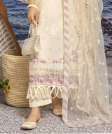 Premium Beige Unstitched 3PC Suit Trouser Fabric Quality
