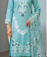 Premium Sky Blue Embroidered 3PC