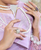 Purple Embroidered Unstitched 3PC Suit
