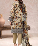 Sage Green Embroidered Unstitched Suit Back Design