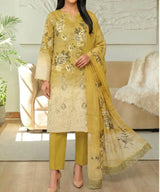 Yellow Unstitched 3PC Suit Trouser Fabric Quality