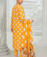 Yellow Embroidered Unstitched 3PC Suit
