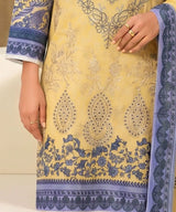 Yellow Embroidered Unstitched 3PC Suit